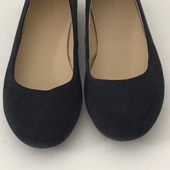 Lands’ End Navy Blue Slip on Suede Flats. Preppy Boho Casual - Picture 6 of 7